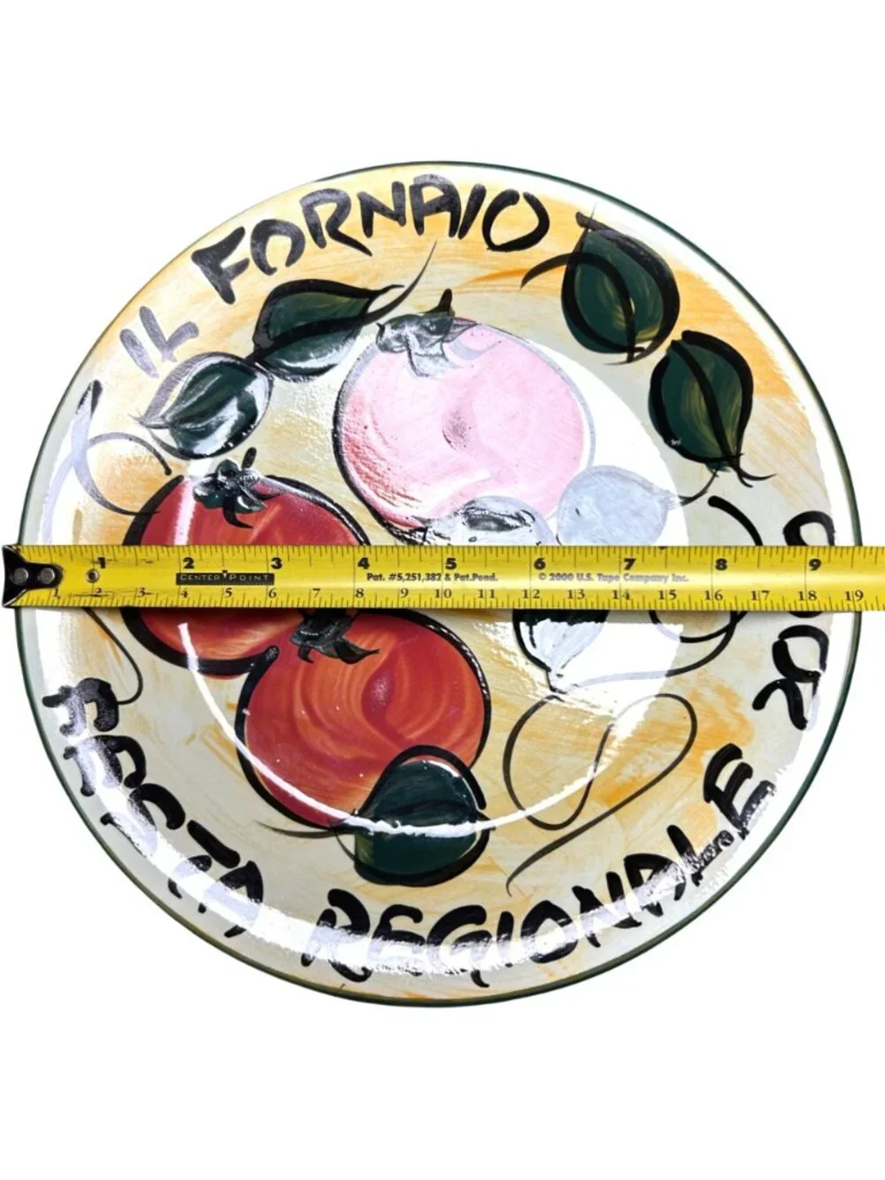 Il Fornaio Festa Regionale 2000 Ceramic Plate With Hand-Painted Tomato Design Li